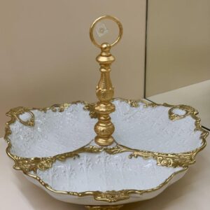 1372/M/FO Менажница 3х секц. с ручкой метал. Cattin