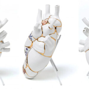 09929 Ваза в виде сердца Love in Bloom Kintsugi Seletti