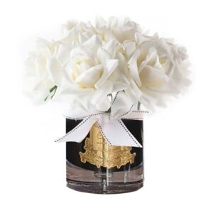 LTWB01 Букет 13 роз Ivory White Gold Черная ваза Cote Noire